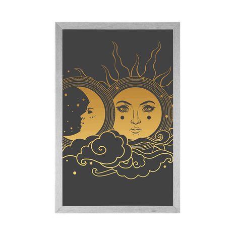 PLAKÁT HARMONIE SLUNCE A MĚSÍCE - FENG SHUI - PLAKÁTY