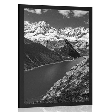 POSTER NATIONALPARK PATAGONIEN IN ARGENTINIEN IN SCHWARZ-WEISS - SCHWARZ-WEISS - POSTER