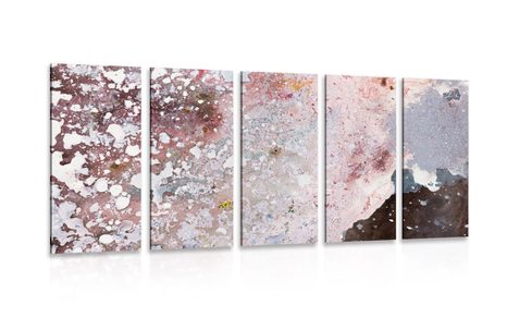 5-PIECE CANVAS PRINT ABSTRACTION IN SOFT TONES - ABSTRACT PICTURES - PICTURES