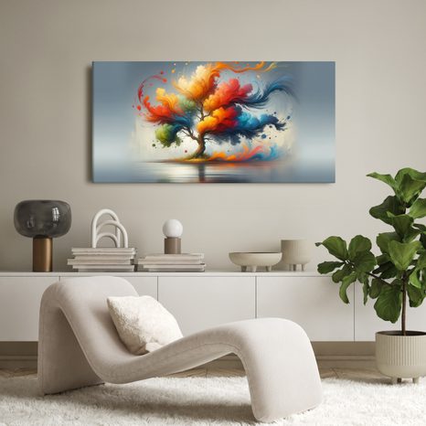 OBRAZ FANTASTICKÝ STROM ŽIVOTA V BARVÁCH - OBRAZY STROMY ŽIVOTA - OBRAZY