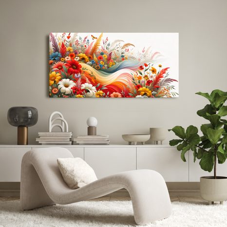 WANDBILD BLUMENWELLE - BILDER BLUMEN - BILDER