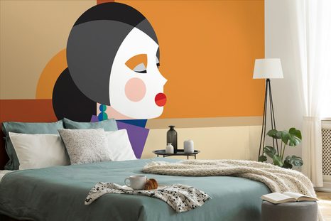 CARTA DA PARATI AUTOADESIVA – DAMA DALL'ESTREMO ORIENTE - CARTA DA PARATI AUTOADESIVE - CARTA DA PARATI