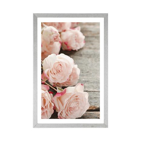 AFFICHE – ROSES ROMANTIQUES - FLEURS - AFFICHES