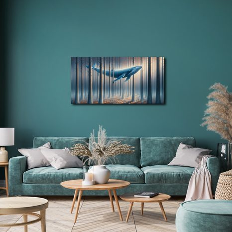 WANDBILD WALDTRAUM MIT WAL - WANDBILDER UNTERWASSERWELT - BILDER