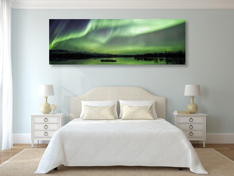 CANVAS PRINT NORTHERN LIGHTS - PICTURES OF NATURE AND LANDSCAPE - PICTURES