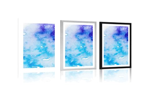 POSTER – ARTE ASTRATTA BLU-VIOLA - ASTRATTO E MODELLATO - POSTER