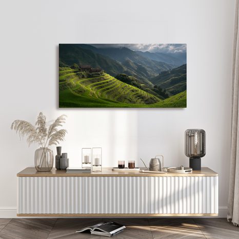 OBRAZ HARMONICKÉ HORSKÉ KRAJINY - OBRAZY POLE A LOUKY - OBRAZY