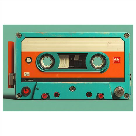 SLIKA RETRO KAZETA ZA MAGNETOFON - GLAZBENE SLIKE - SLIKE