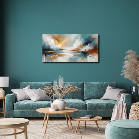 WANDBILD MODERNE ABSTRAKTION MIT NATUR - BILDER SEEN - BILDER