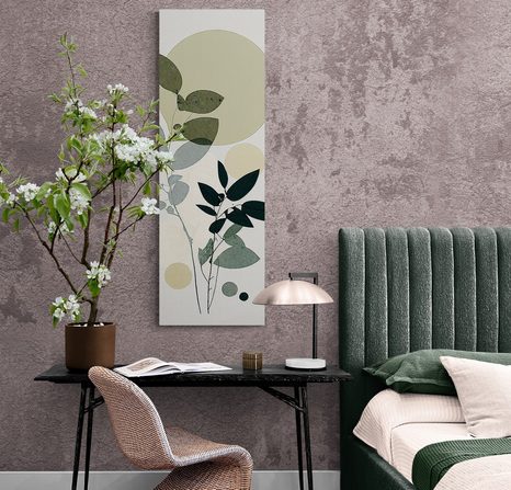 WANDBILD BOHO-PFLANZEN IM STILVOLLEN DESIGN - BILDER BÄUME UND LAUB - BILDER