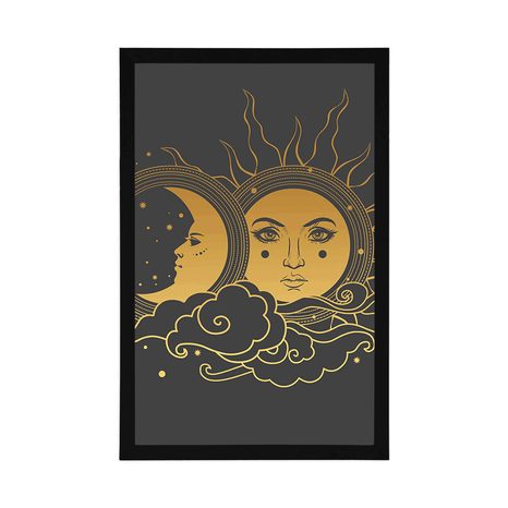 PLAKÁT HARMONIE SLUNCE A MĚSÍCE - FENG SHUI - PLAKÁTY