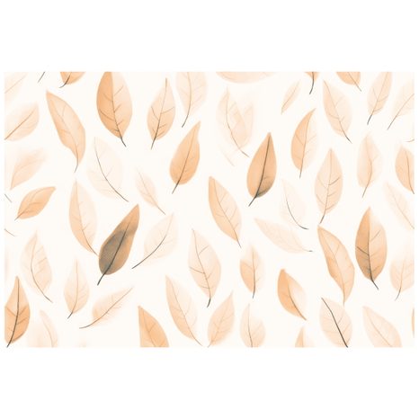 CARTA DA PARATI – FOGLIE DELICATE IN TONALITÀ PEACH FUZZ - CARTA DA PARATI LETTERE - CARTA DA PARATI