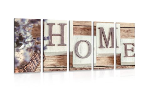 5 PART PICTURE LETTERS HOME