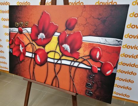 SLIKA RDEČI POLJSKI MAK - ABSTRAKTNE SLIKE - SLIKE