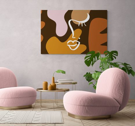 WANDBILD GESICHTSZÜGE EINER FRAU IN MODERNEM DESIGN - BILDER VON MENSCHEN - BILDER