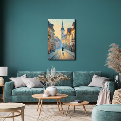 WANDBILD STILLE STADTSTRASSEN - BILDER VON STÄDTEN - BILDER