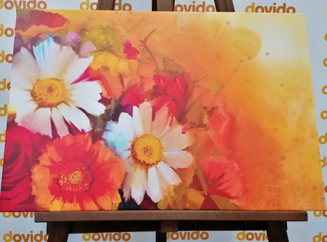 WANDBILD SCHÖNER BLUMENSTRAUSS - BILDER BLUMEN - BILDER