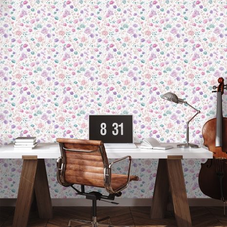 SAMOLEPÍCÍ FOTOTAPETA JEMNÉ PASTELOVÉ KVÍTKY - VZOROVANÉ TAPETY - TAPETY