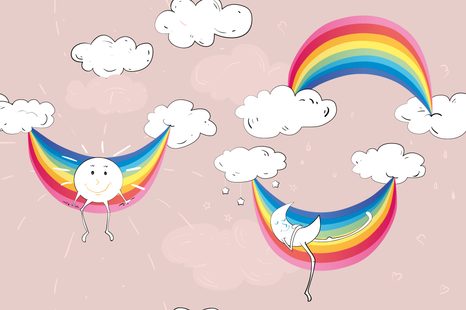 TAPETA VESELÁ DUHA - DĚTSKÉ TAPETY - TAPETY