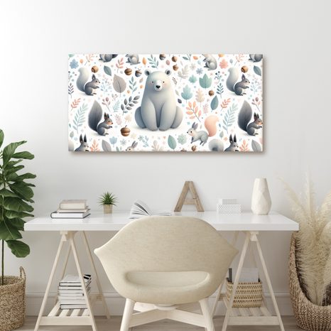 OBRAZ MEDVÍDEK A LESNÍ PŘÁTELÉ - CHILDREN'S PICTURES OF ANIMALS - PICTURES