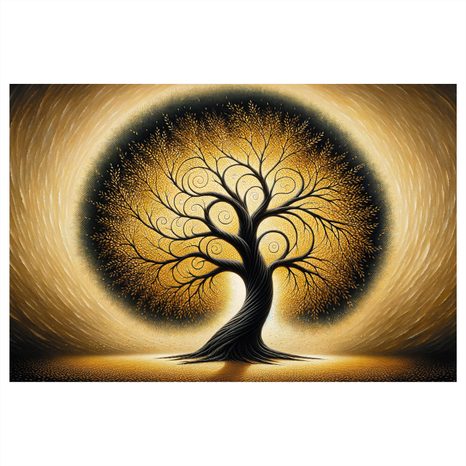 OBRAZ STROM ŽIVOTA VE ZLATĚ - OBRAZY STROMY ŽIVOTA - OBRAZY