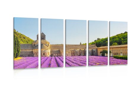 5 PART PICTURE PROVENCE WITH LAVENDER FIELDS