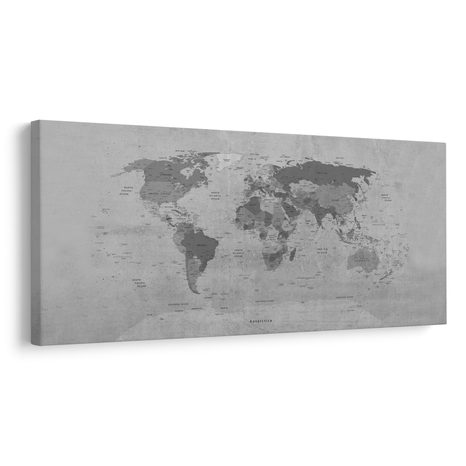 OBRAZ NA KORKU MAPA SVĚTA VE VINTAGE PROVEDENÍ - PICTURES ON CORK - PICTURES