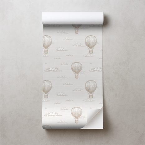 SAMOLEPÍCÍ TAPETA HORKOVZDUŠNÉ BALÓNY V OBLACÍCH - VZOROVANÉ TAPETY - TAPETY