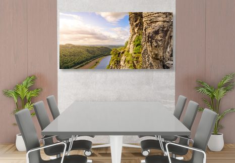 OBRAZ VÝHLED NA ŘEKU LABE - OBRAZY PŘÍRODY A KRAJINY - OBRAZY