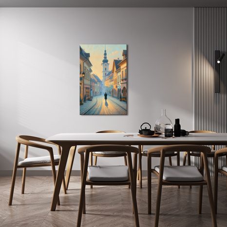 WANDBILD STILLE STADTSTRASSEN - BILDER VON STÄDTEN - BILDER