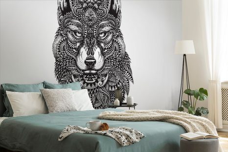 TAPETE EINSAMER WOLF - TAPETEN MIT TIERMOTIVEN - TAPETEN