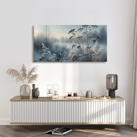 WANDBILD WINTERWIESE - BILDER VON NATUR UND LANDSCHAFT - BILDER