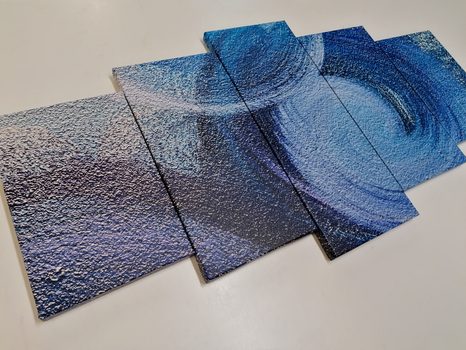 5-DIELNY OBRAZ MODERNÉ ABSTRAKTNÉ ŤAHY - ABSTRAKTNÉ OBRAZY - OBRAZY