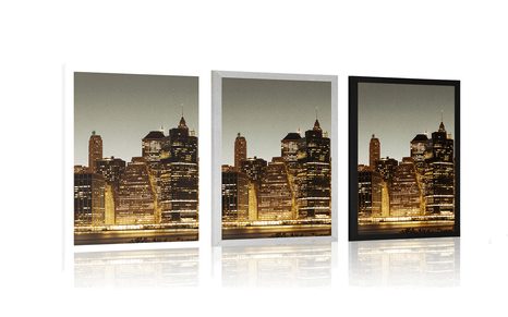PLAGÁT NOČNÝ NEW YORK - MESTÁ - PLAGÁTY