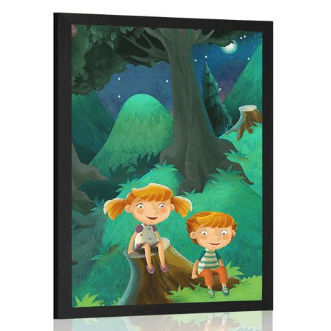 AFFICHE FORÊT DE CONTE DE FÉES - AFFICHES POUR LA CHAMBRE DES ENFANTS - AFFICHES