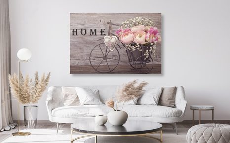 SLIKA ČUDOVITE ROŽE V VINTAGE VAZI Z NAPISOM - SLIKE Z NAPISI IN CITATI - SLIKE