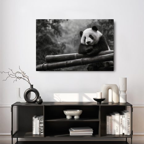 OBRAZ PANDA ODPOČÍVAJÍCÍ NA BAMBUSU - OBRAZY ZVÍŘAT - OBRAZY