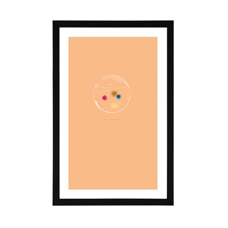 PLAKÁT S PASPARTOU BUBLINA BAREV - MOTIVY Z NAŠÍ DÍLNY - PLAKÁTY