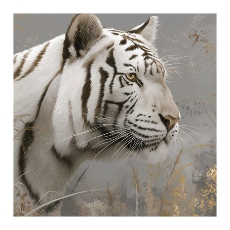 WANDBILD MAJESTÄTISCHER TIGER IN DER NATUR - BILDER VON LÖWEN UND TIGERN - BILDER