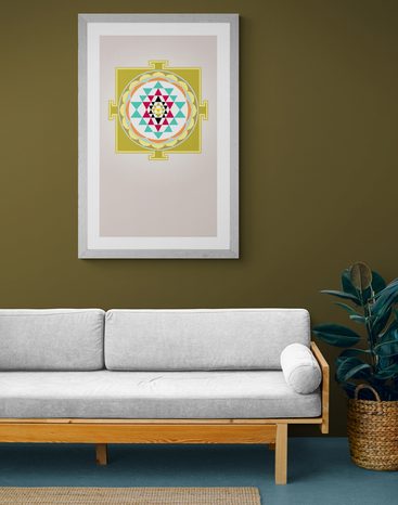 POSTER MIT PASSEPARTOUT UND MIT STILVOLLEM MUSTER - MOTIVE AUS UNSERER WERKSTATT - POSTER