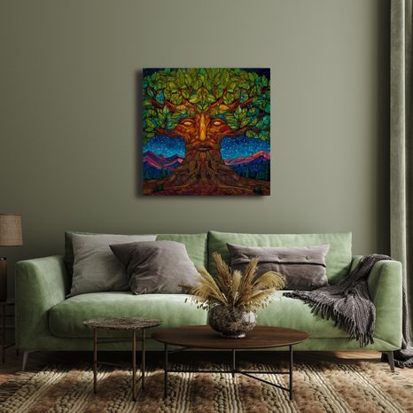 OBRAZ STROM ŽIVOTA POD HVĚZDAMI - OBRAZY STROMY ŽIVOTA - OBRAZY