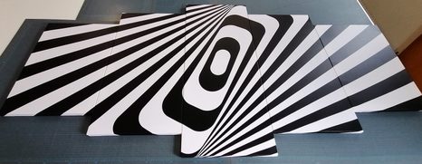 5 RÉSZES KÉP FEKETE FEHÉR ILÚZIÓ - FEKETE-FEHÉR KÉPEK - KÉPEK