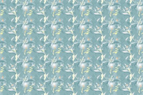 PAPIER PEINT – NÉNUPHAR MAGIQUE EN BLEU - PAPIERS PEINTS FLEURS - PAPIERS PEINTS PANORAMIQUES