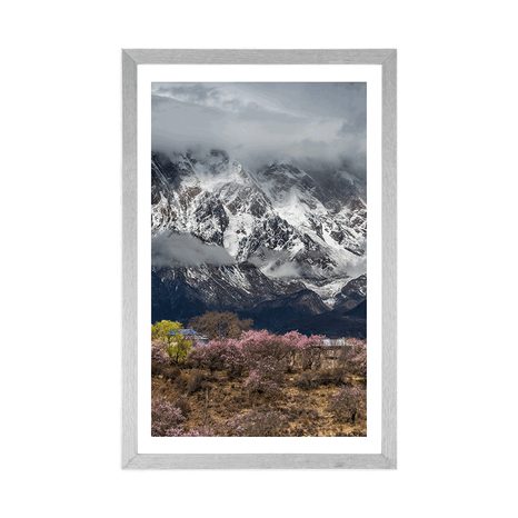 AFFICHE AVEC PASSE-PARTOUT – PAYSAGE DE MONTAGNE UNIQUE - NATURE - AFFICHES