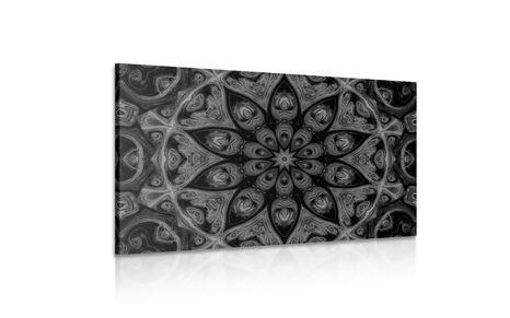 TABLOU MANDALA HIPNOTICĂ ALB-NEGRU - TABLOURI ALB-NEGRU - TABLOURI