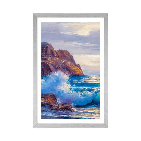 POSTER WITH MOUNT MORNING AT SEA - NATURE - POSTERS