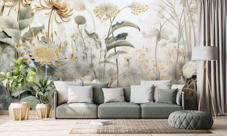 SELBSTKLEBENDE TAPETE IN NATUR GEHÜLLTE BLUMEN - SELBSTKLEBENDE TAPETEN - TAPETEN