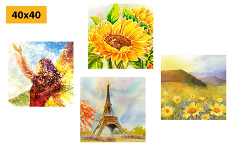 SET OBRAZŮ S NÁDECHEM SVOBODY - SESTAVY OBRAZŮ - OBRAZY