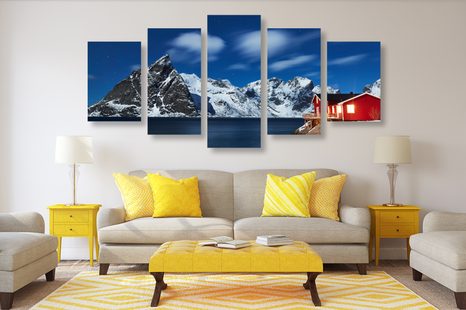 КАРТИНИ ОТ 5 ЧАСТИ – НОЩЕН ПЕЙЗАЖ В НОРВЕГИЯ - КАРТИНИ НА ПРИРОДАТА И ПЕЙЗАЖИ - КАРТИНИ