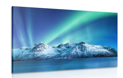 CANVAS PRINT ARCTIC POLAR LIGHTS - PICTURES OF NATURE AND LANDSCAPE - PICTURES